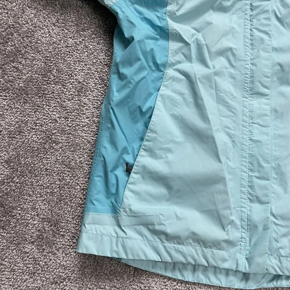 Columbia Titanium Jacket Youth Large 14/16 Light Blue Zip Omni Tech Windbreaker